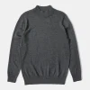 Fashion Extrafine Merino Wool Pullover Sweater - Dark Gray Knitwear&sweaters