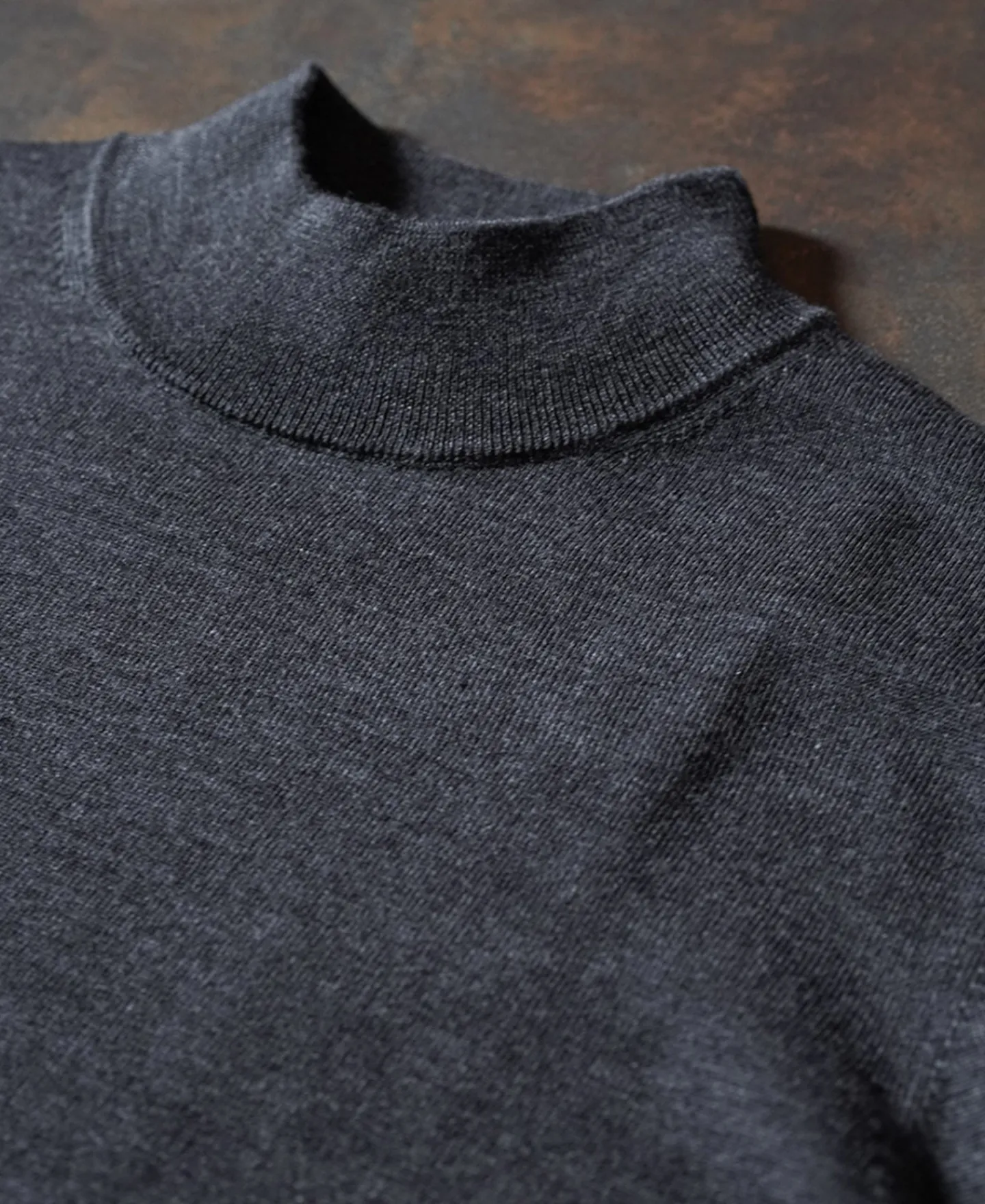 Fashion Extrafine Merino Wool Pullover Sweater - Dark Gray Knitwear&sweaters