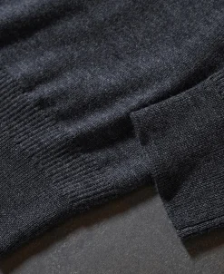 Fashion Extrafine Merino Wool Pullover Sweater - Dark Gray Knitwear&sweaters