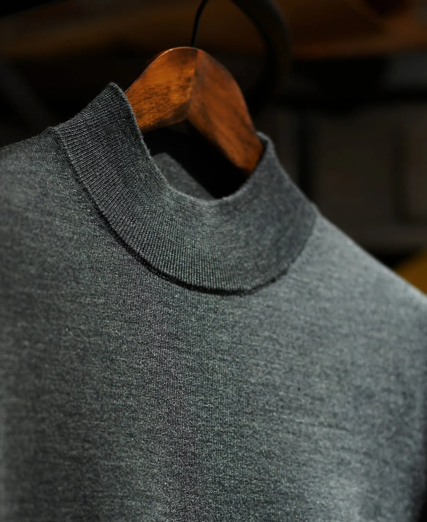Fashion Extrafine Merino Wool Pullover Sweater - Dark Gray Knitwear&sweaters