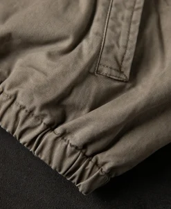 Discount Flannel Lined Twill Harrington Jacket - Faded Khaki Jackets&coats