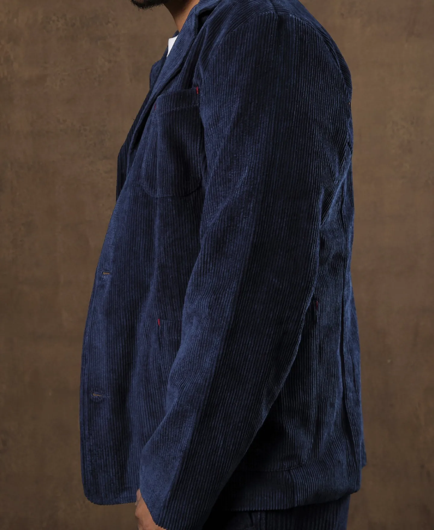 Sale French Indigo-Dyed Corduroy Work Jacket Jackets&coats