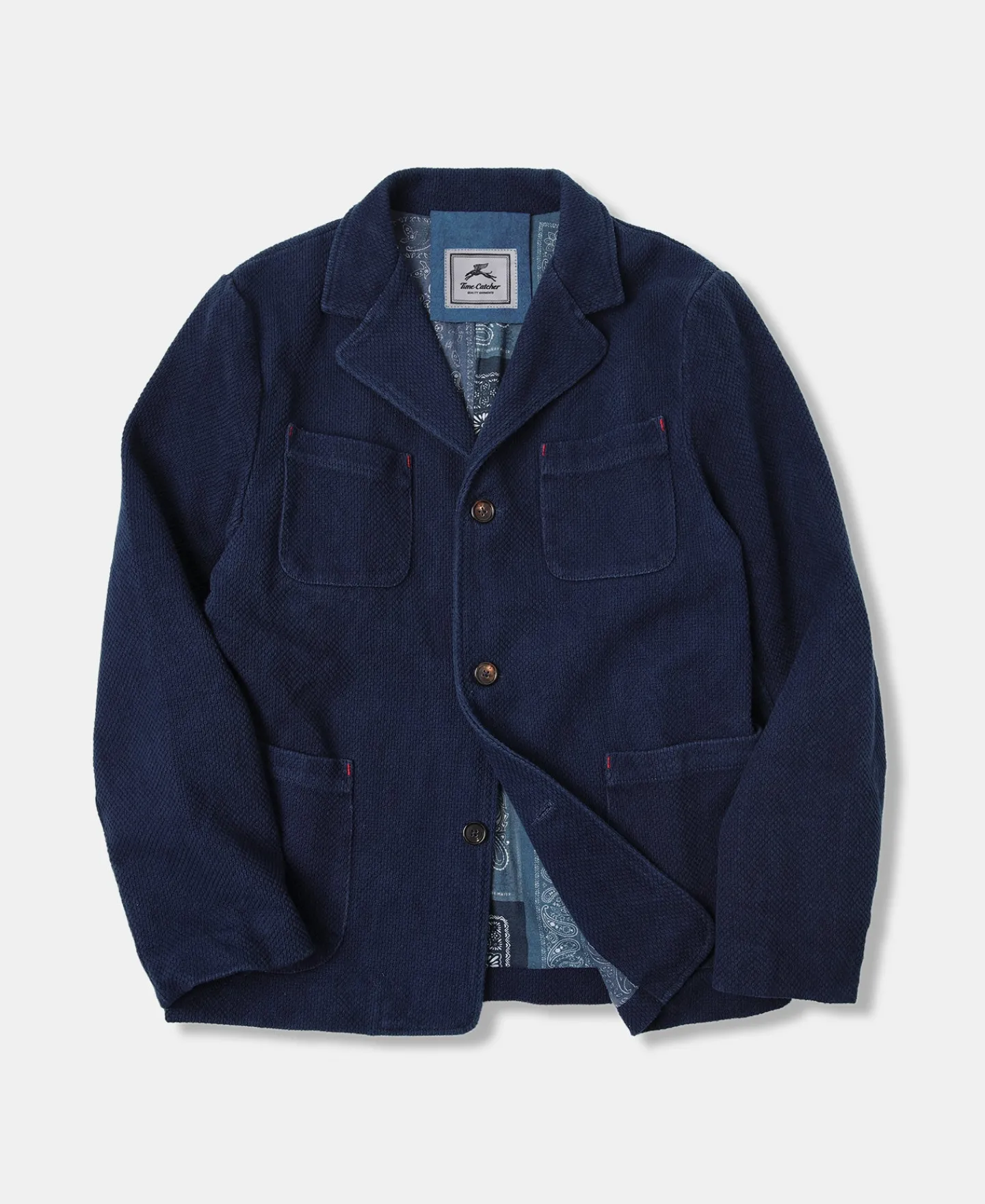 Sale French Indigo-Dyed Sashiko Work Jacket Jackets&coats