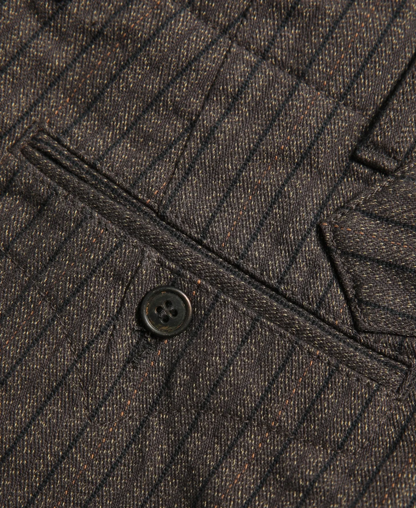 Discount French Salt & Pepper Striped Chambray Work Trousers Pants&trousers