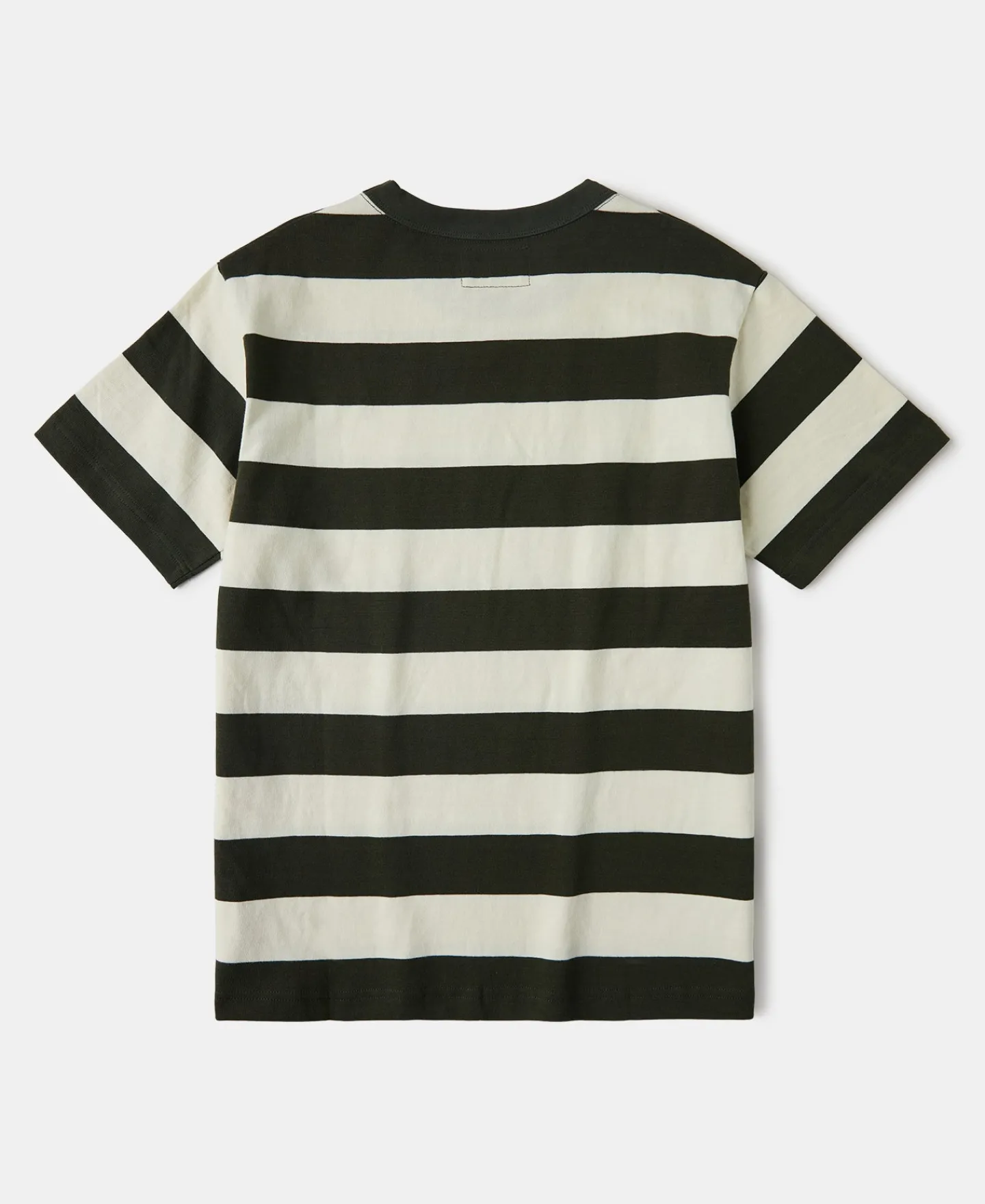 Sale Heavyweight Striped Biker T-Shirt - White/Green Short Sleeve T-Shirts | T-shirts