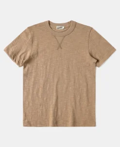 Sale Heavyweight US Cotton Gusset Tubular T-Shirt - Sand Short Sleeve T-Shirts | T-shirts