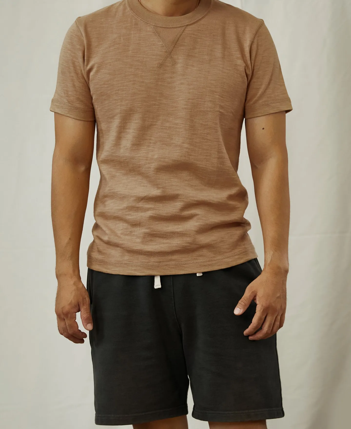 Sale Heavyweight US Cotton Gusset Tubular T-Shirt - Sand Short Sleeve T-Shirts | T-shirts