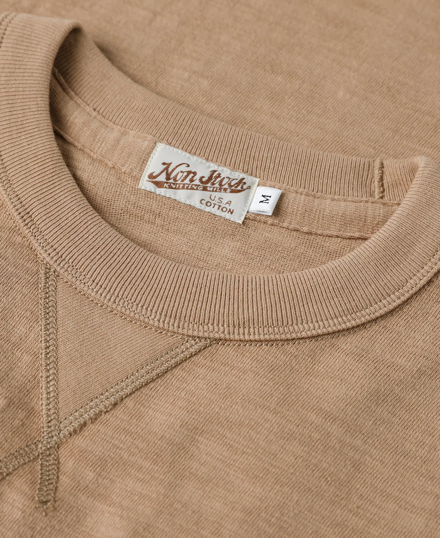 Sale Heavyweight US Cotton Gusset Tubular T-Shirt - Sand Short Sleeve T-Shirts | T-shirts