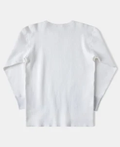 Sale Heavyweight Waffle Cotton Underwear - White Long Sleeve T-Shirts | T-shirts