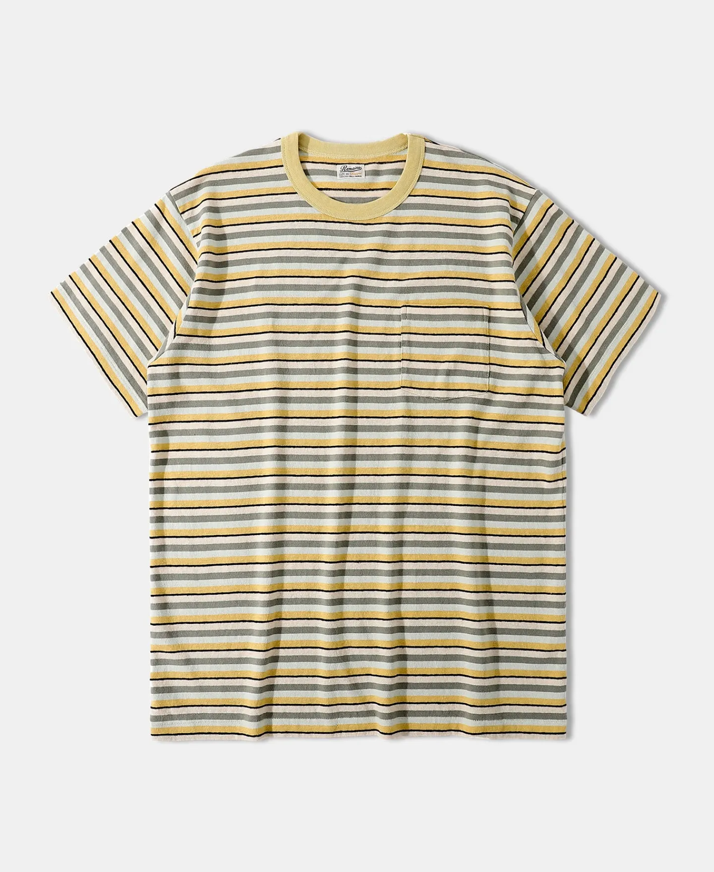 Outlet Hemp Organic Cotton Blend Stripe T-Shirt - Yellow Short Sleeve T-Shirts | T-shirts
