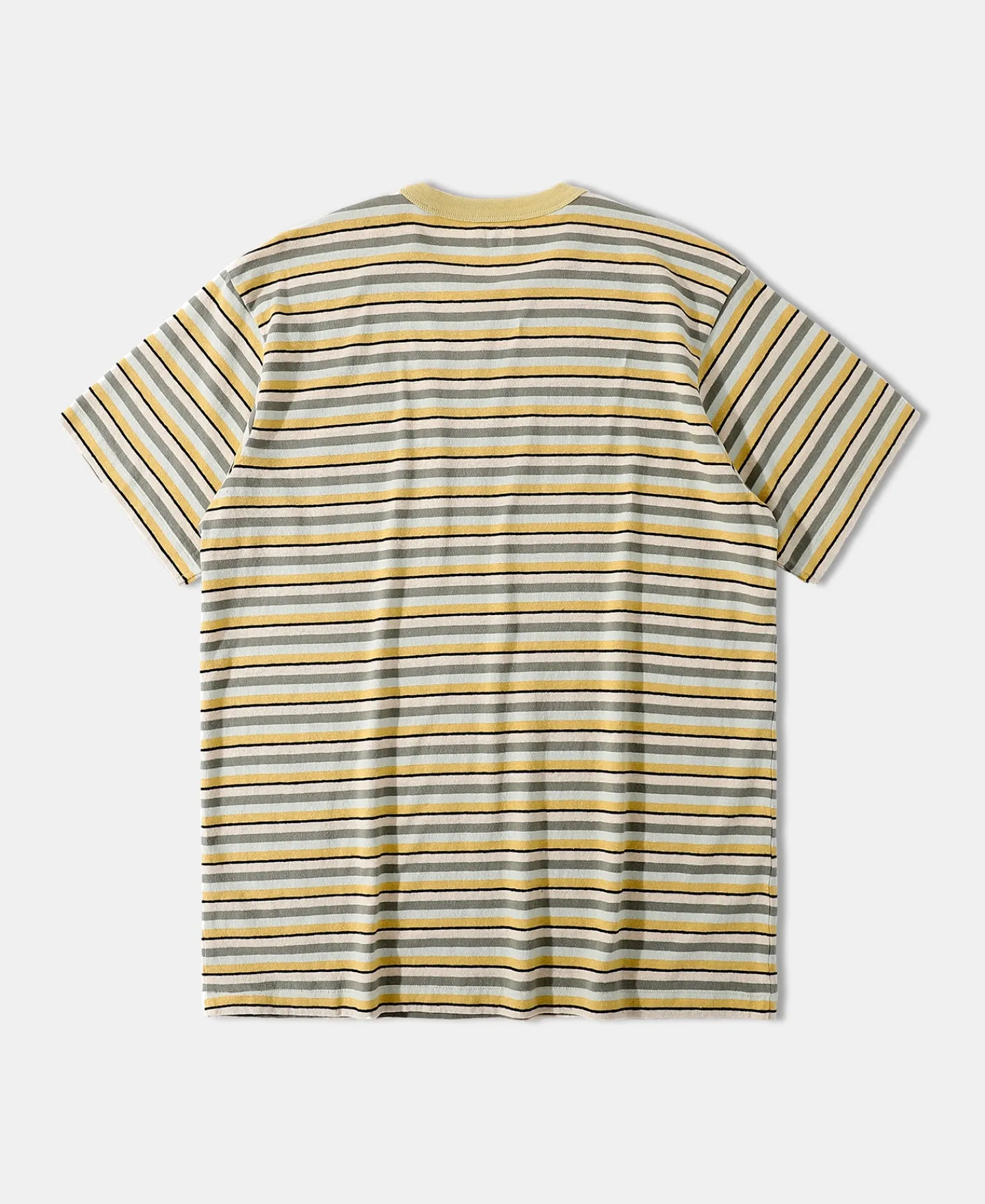 Outlet Hemp Organic Cotton Blend Stripe T-Shirt - Yellow Short Sleeve T-Shirts | T-shirts