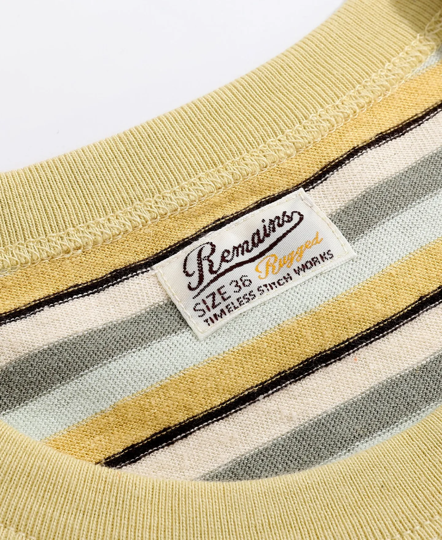 Outlet Hemp Organic Cotton Blend Stripe T-Shirt - Yellow Short Sleeve T-Shirts | T-shirts
