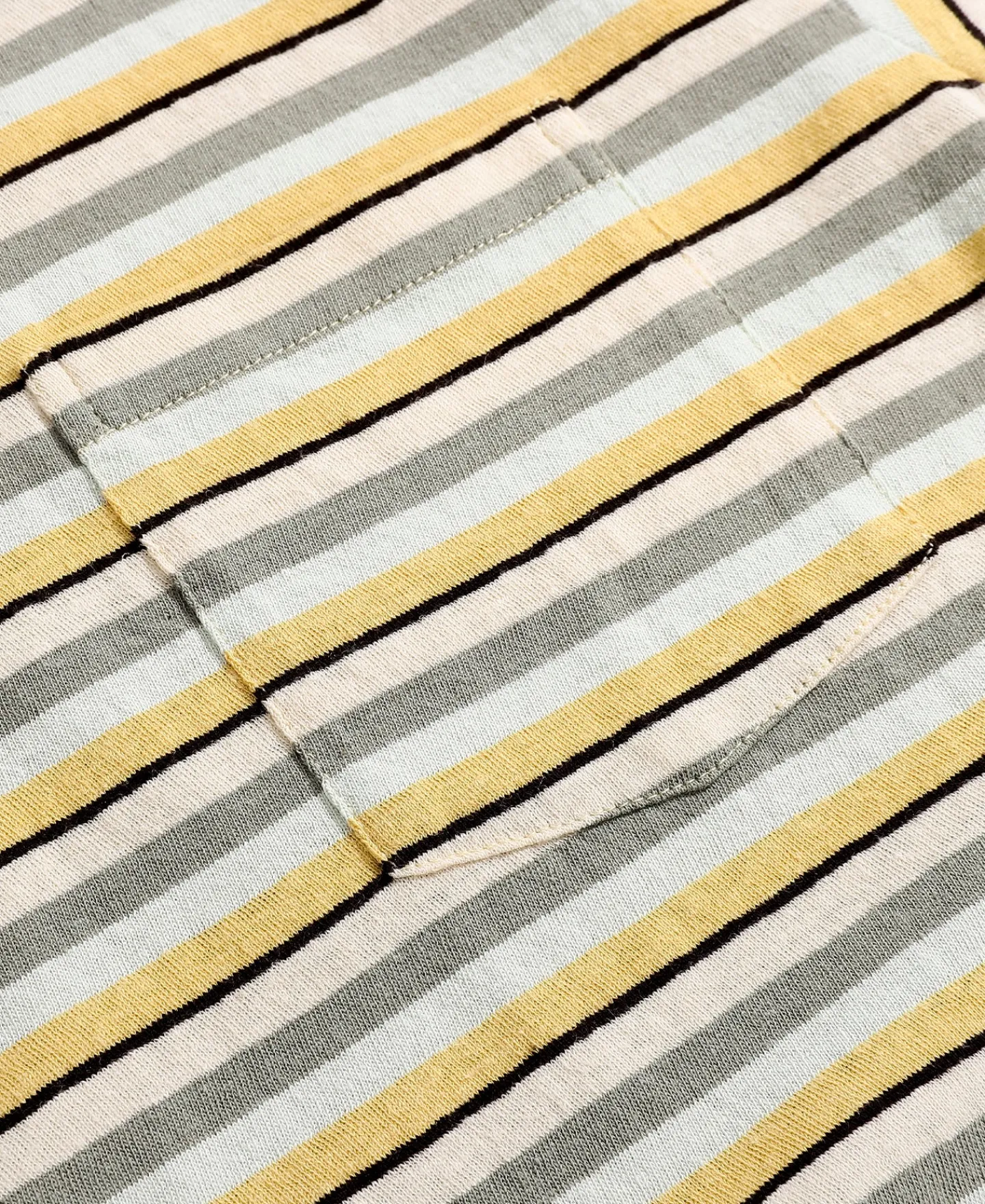 Outlet Hemp Organic Cotton Blend Stripe T-Shirt - Yellow Short Sleeve T-Shirts | T-shirts