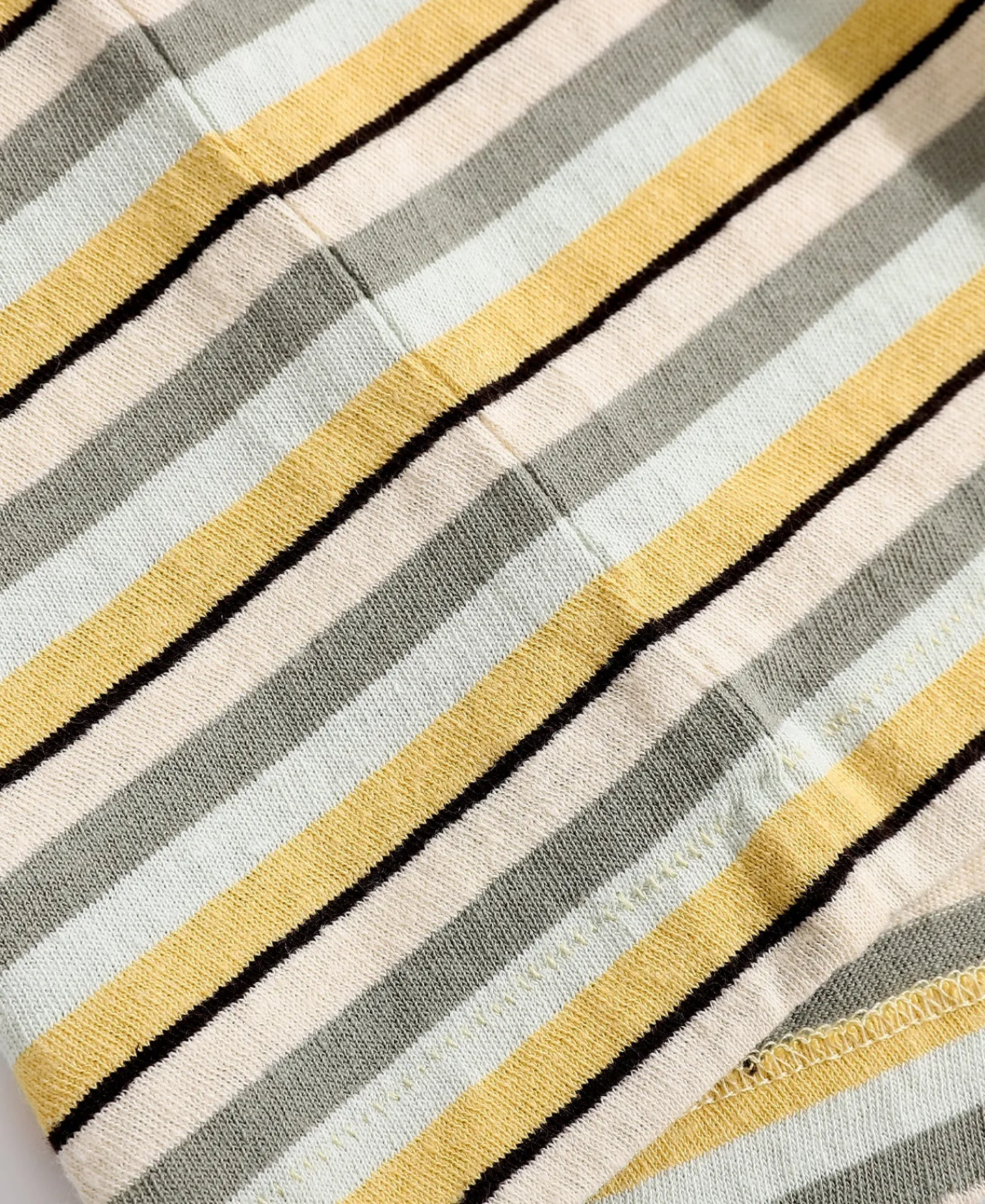 Outlet Hemp Organic Cotton Blend Stripe T-Shirt - Yellow Short Sleeve T-Shirts | T-shirts