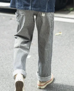 Fashion Hickory Stripe Carpenter Pants Pants&trousers