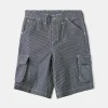Discount Hickory Stripe Cotton Cargo Shorts Shorts