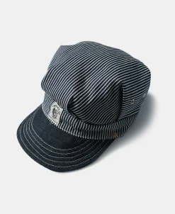 Sale Hickory Stripe Railroad Engineer Cap Hats&caps