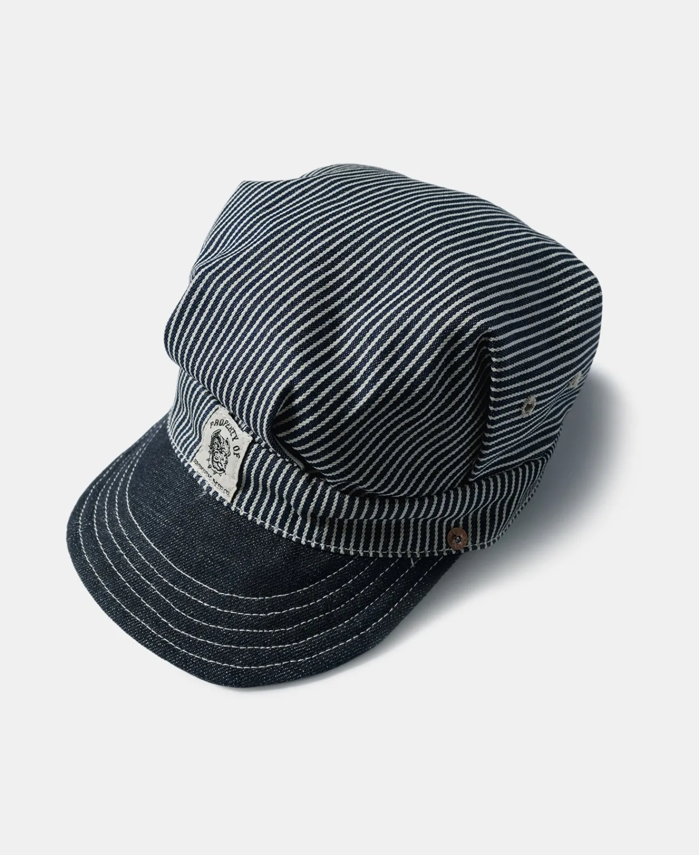 Sale Hickory Stripe Railroad Engineer Cap Hats&caps