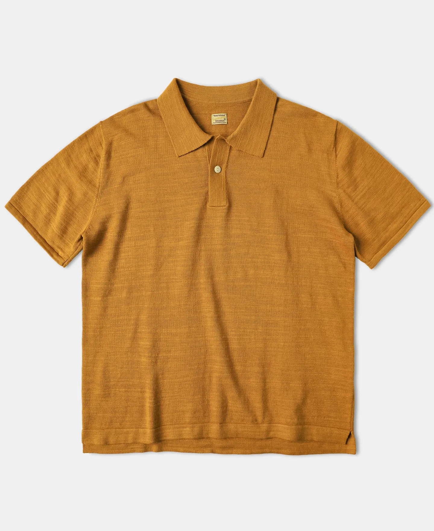 Sale High-low Hem Slub Cotton Polo Shirt - Ginger Polo Shirts | T-shirts