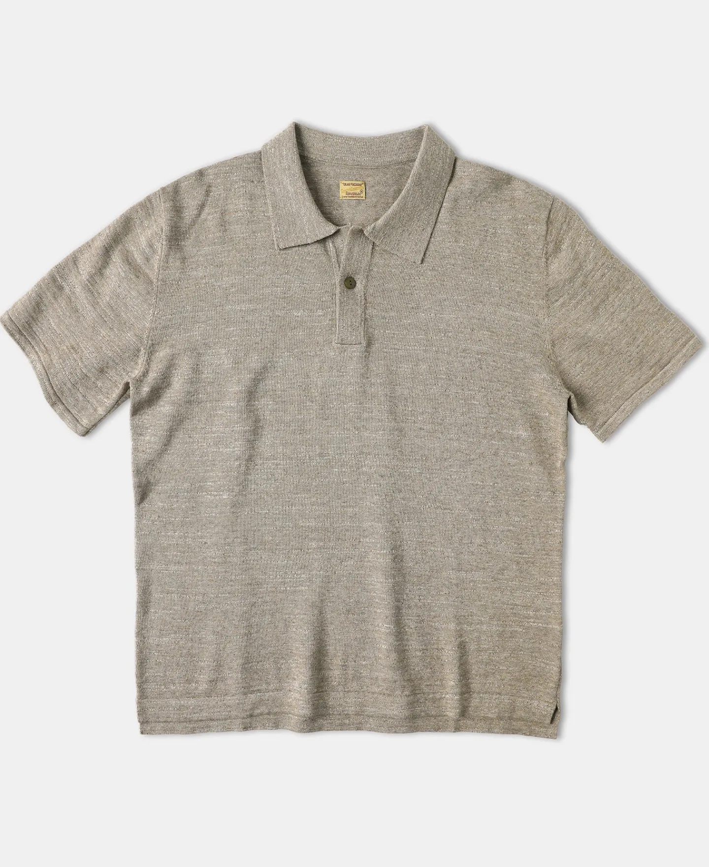 Best High-low Hem Slub Cotton Polo Shirt - Beige Gray Polo Shirts | Short Sleeve T-Shirts
