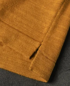 Sale High-low Hem Slub Cotton Polo Shirt - Ginger Polo Shirts | T-shirts