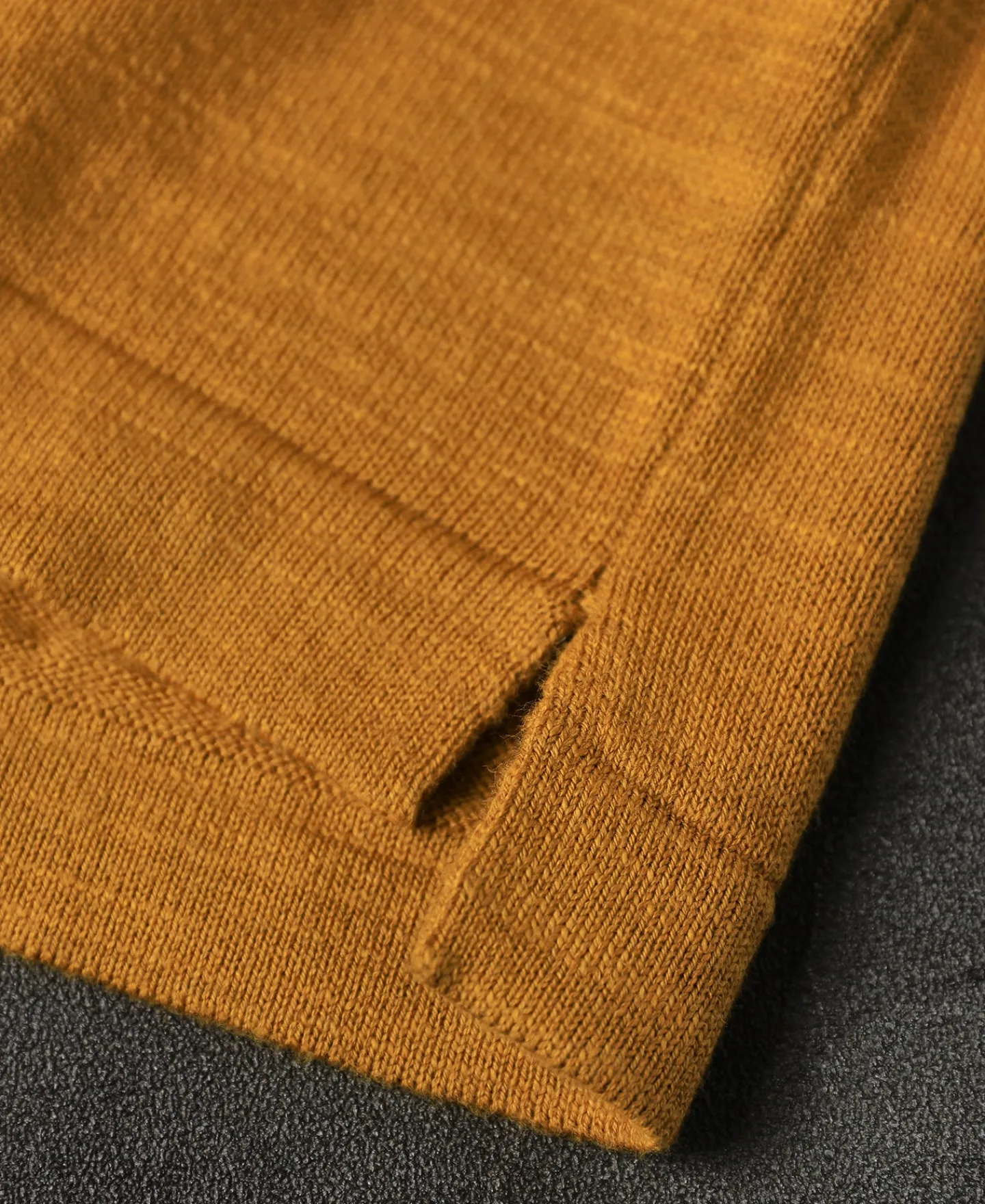 Sale High-low Hem Slub Cotton Polo Shirt - Ginger Polo Shirts | T-shirts
