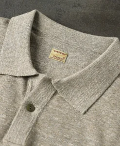 Best High-low Hem Slub Cotton Polo Shirt - Beige Gray Polo Shirts | Short Sleeve T-Shirts