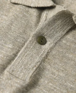 Best High-low Hem Slub Cotton Polo Shirt - Beige Gray Polo Shirts | Short Sleeve T-Shirts
