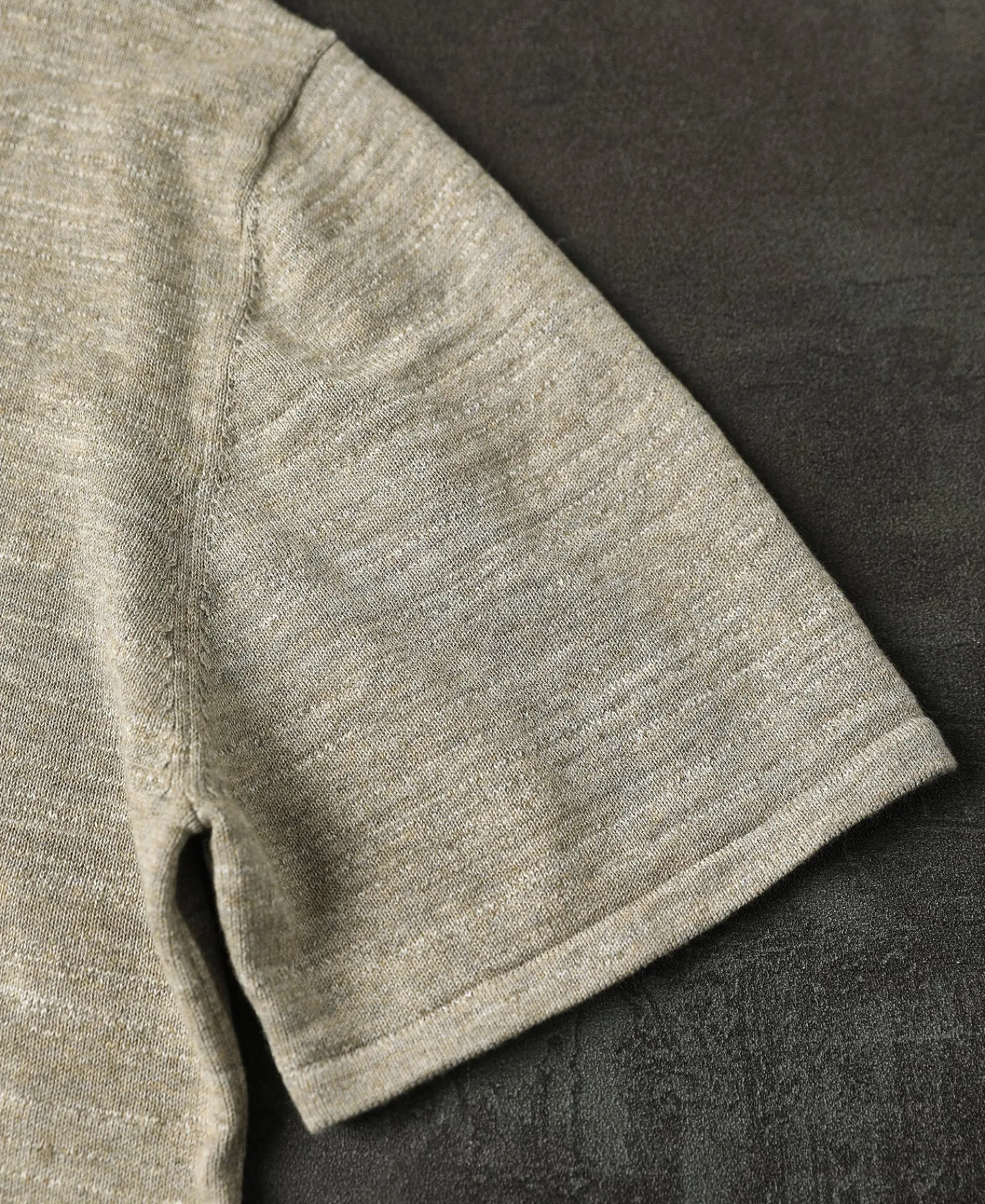 Best High-low Hem Slub Cotton Polo Shirt - Beige Gray Polo Shirts | Short Sleeve T-Shirts