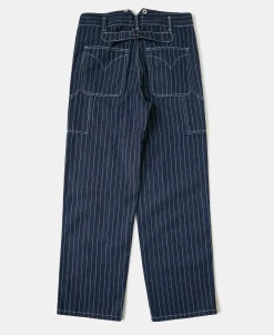 Discount Indigo Wabash Stripe Work Trousers Jeans | Denim