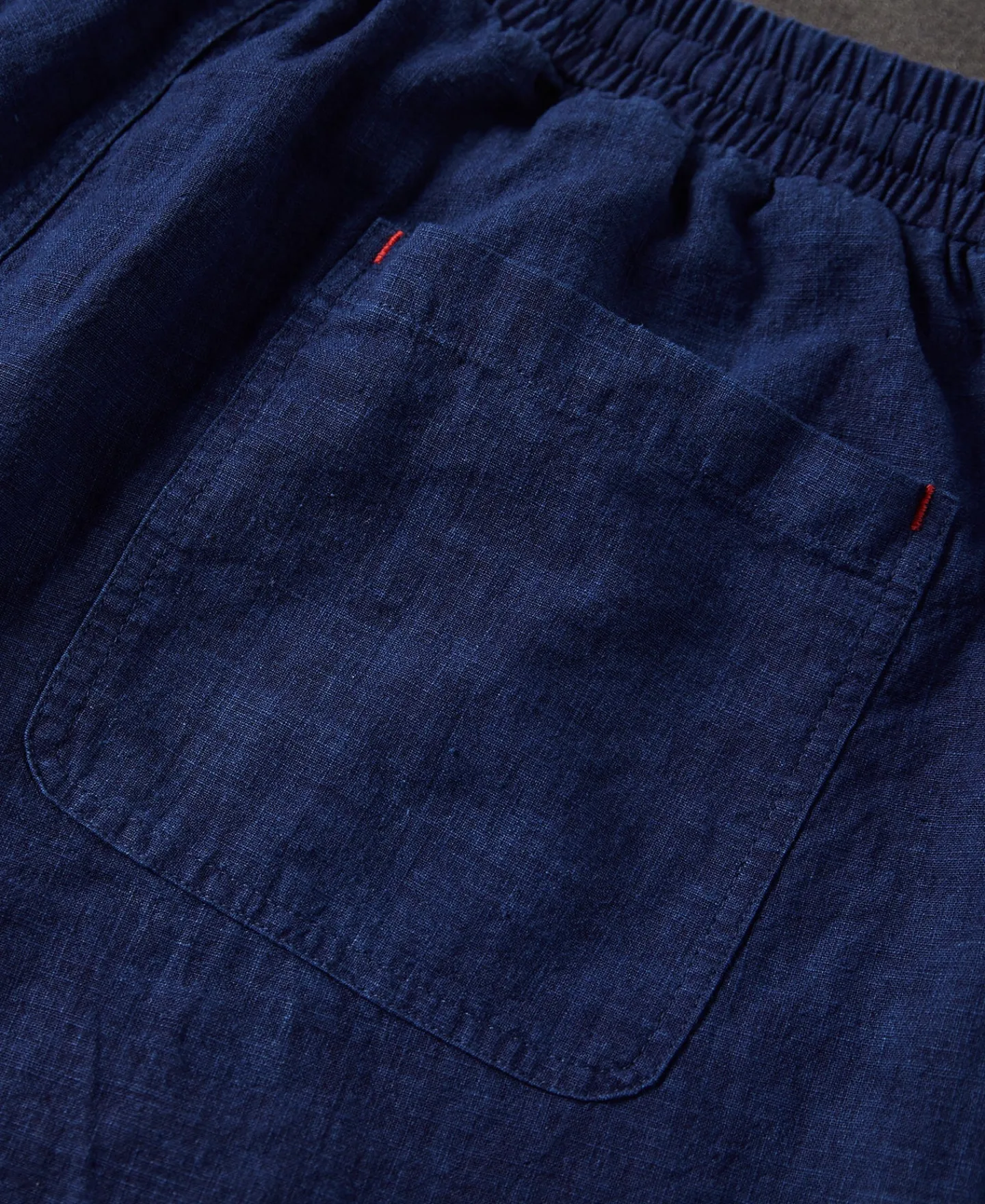 Sale Indigo-Dye Loose Cotton and Linen-Blend Pants Pants&trousers