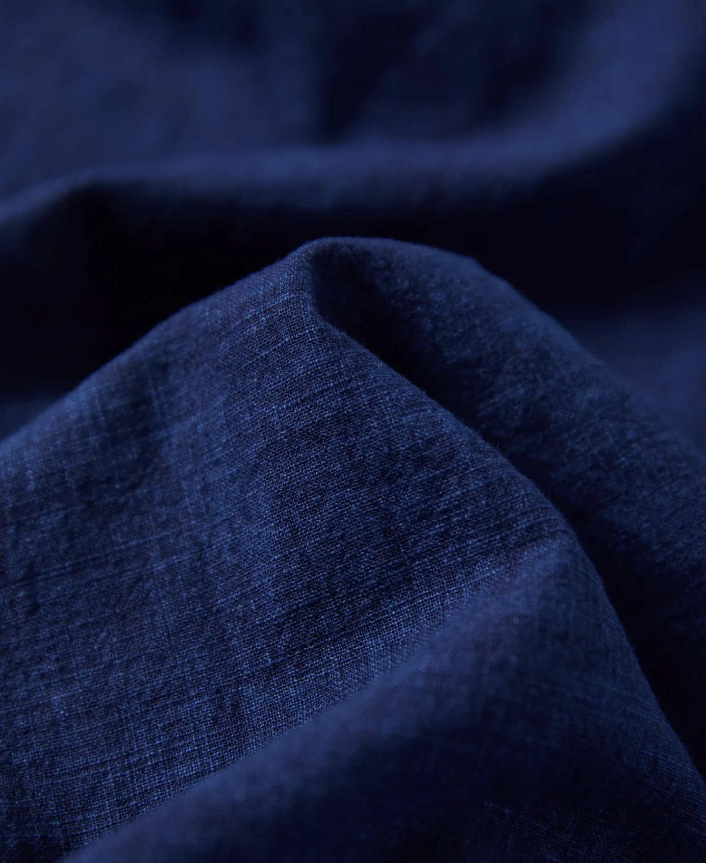 Sale Indigo-Dye Loose Cotton and Linen-Blend Pants Pants&trousers