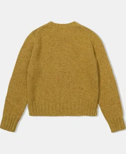 Clearance Ivy League Retro Letter Color Contrast Sweater - Yellow Knitwear&sweaters