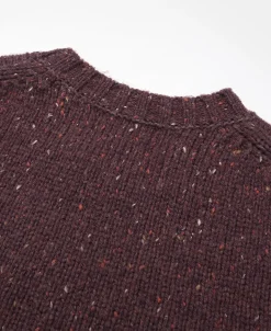 Best Ivy League Retro Letter Color Contrast Sweater - Purple Knitwear&sweaters