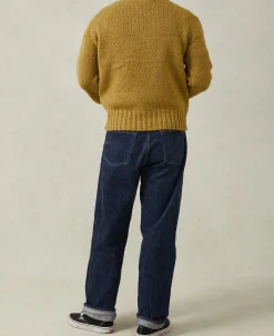 Clearance Ivy League Retro Letter Color Contrast Sweater - Yellow Knitwear&sweaters