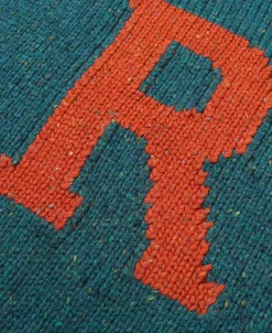 New Ivy League Retro Letter Color Contrast Sweater - Lake Blue Knitwear&sweaters