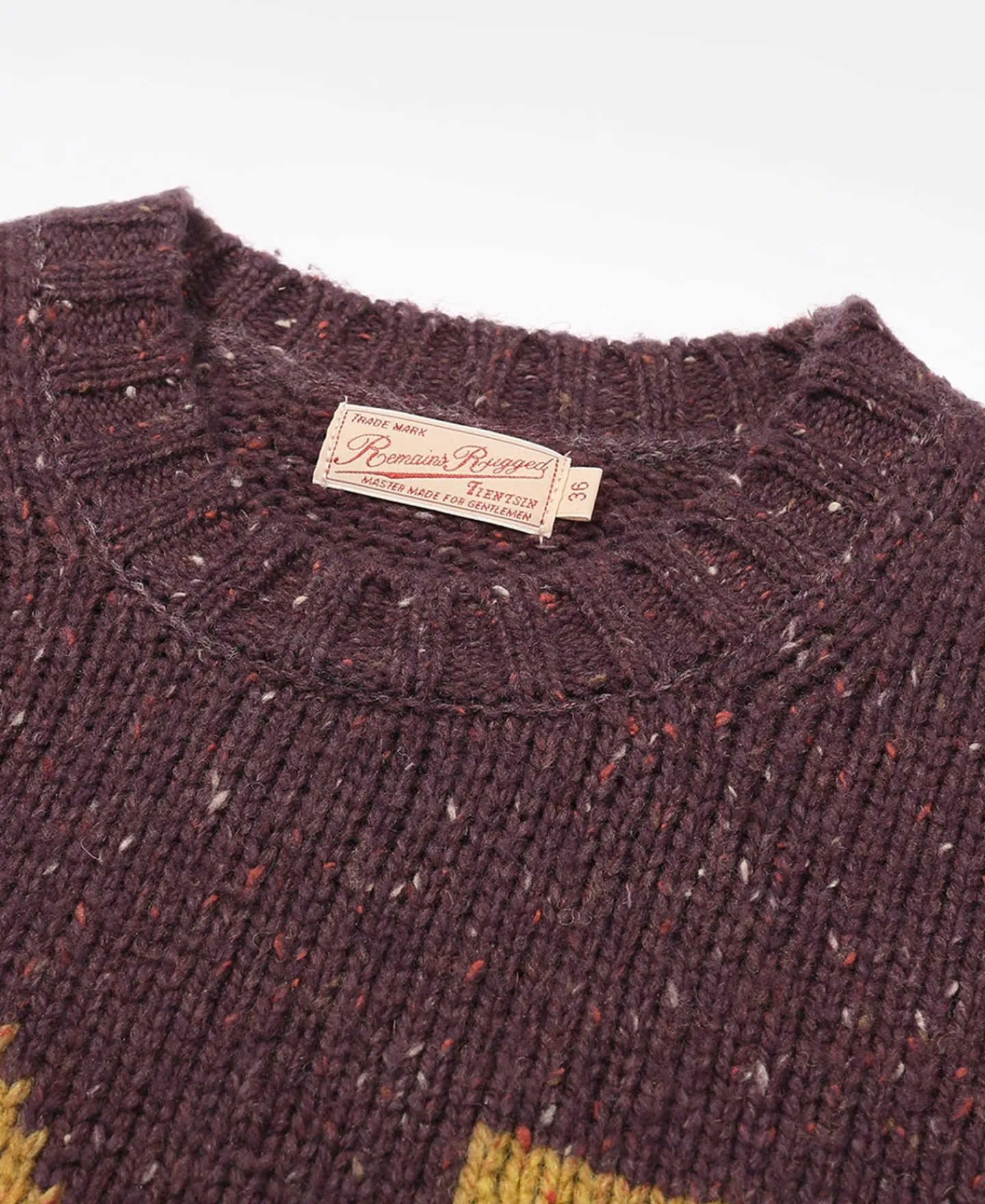 Best Ivy League Retro Letter Color Contrast Sweater - Purple Knitwear&sweaters