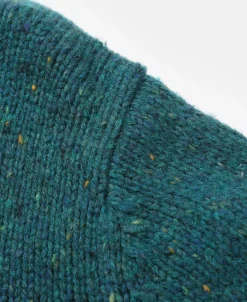New Ivy League Retro Letter Color Contrast Sweater - Lake Blue Knitwear&sweaters