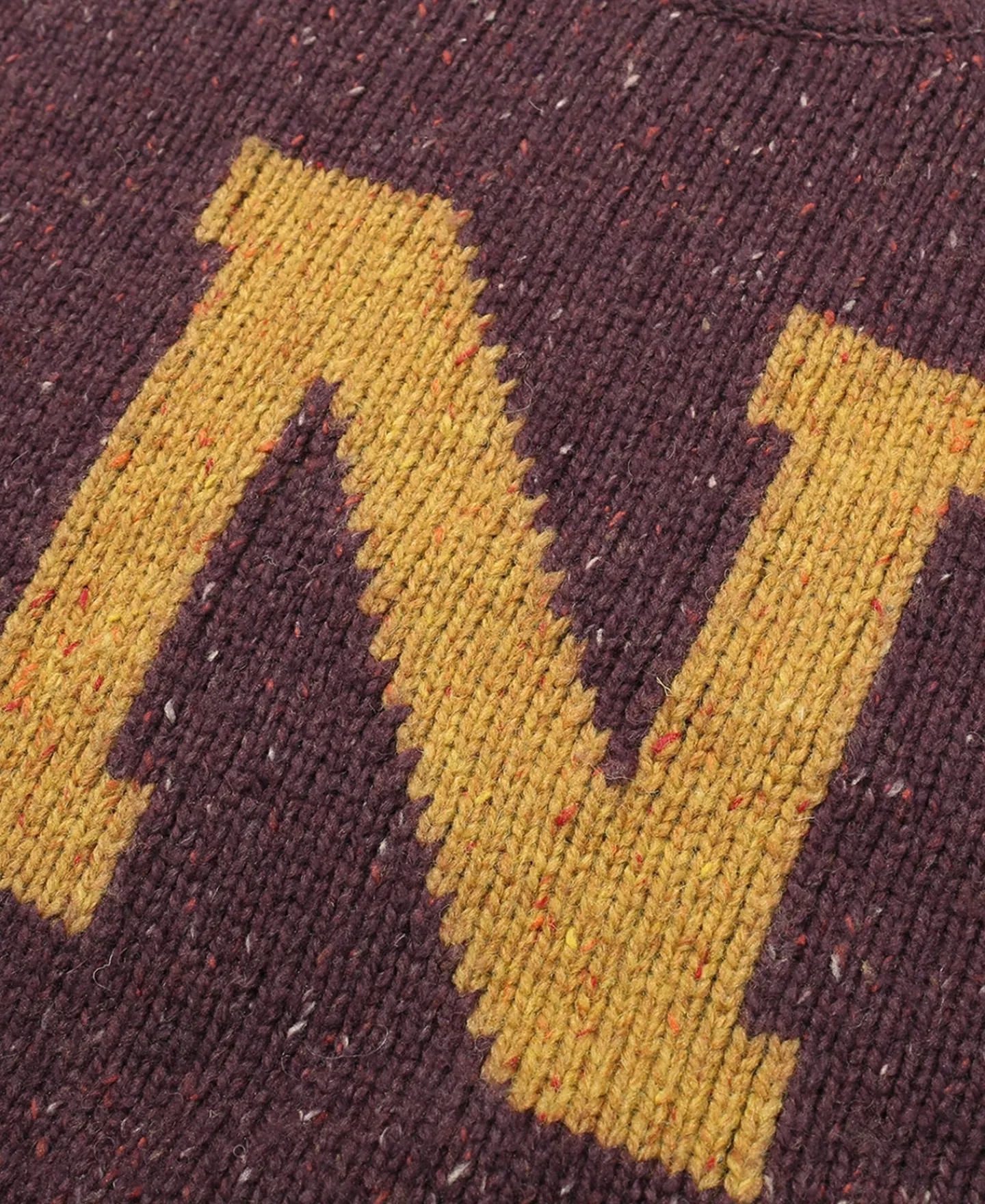 Best Ivy League Retro Letter Color Contrast Sweater - Purple Knitwear&sweaters