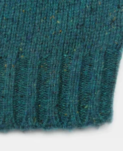 New Ivy League Retro Letter Color Contrast Sweater - Lake Blue Knitwear&sweaters