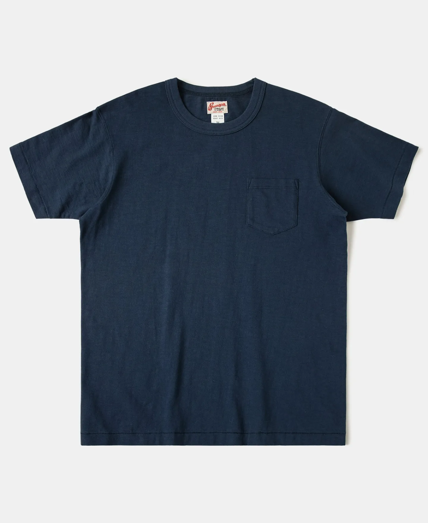 Best Loopwheel Tubular Slub Cotton Pocket T-Shirt - Indigo Short Sleeve T-Shirts | T-shirts