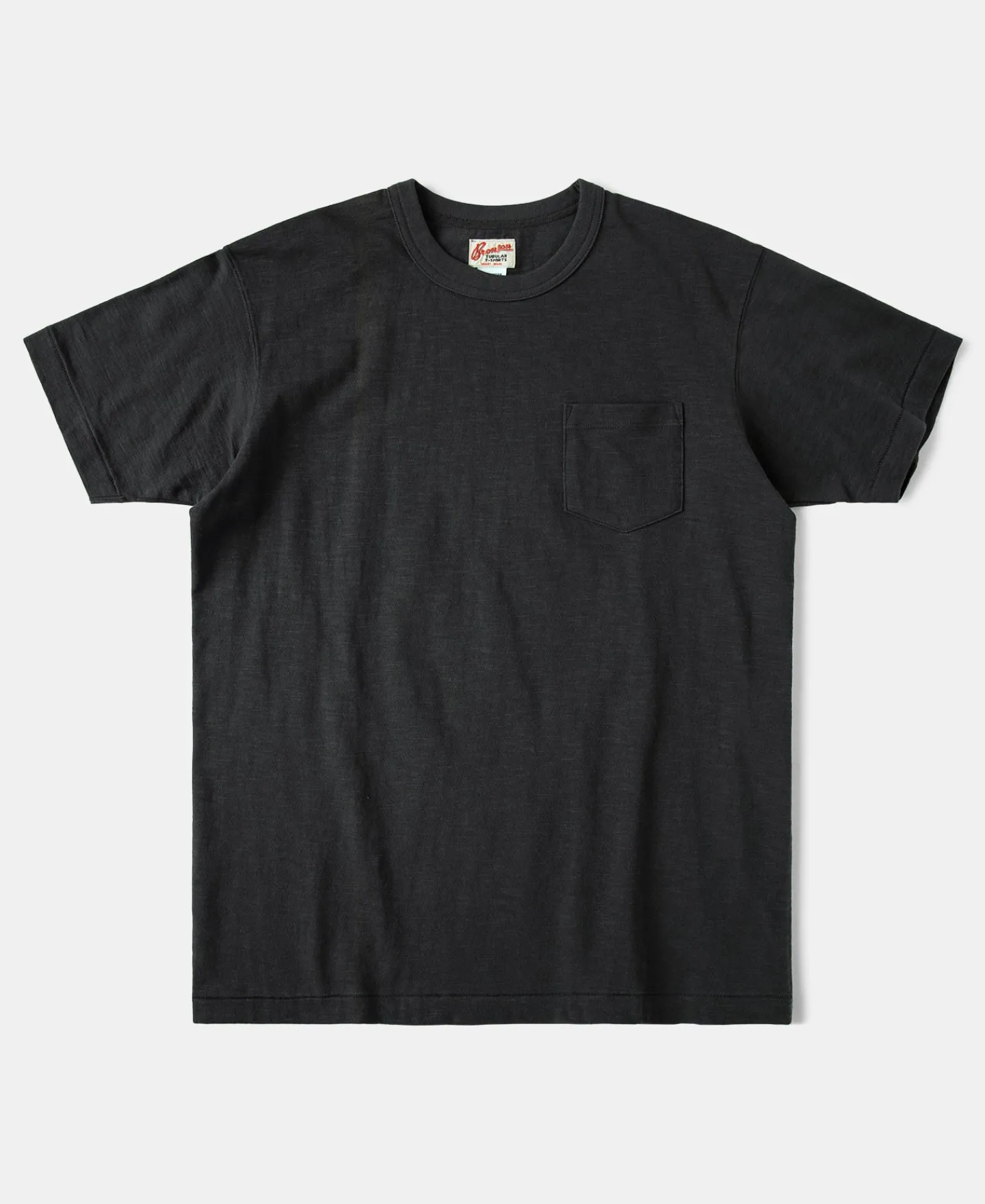 Best Loopwheel Tubular Slub Cotton Pocket T-Shirt - Vintage Black Short Sleeve T-Shirts | T-shirts