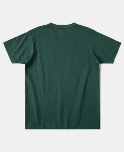 Outlet Loopwheel Tubular Slub Cotton Pocket T-Shirt - Green Short Sleeve T-Shirts | T-shirts