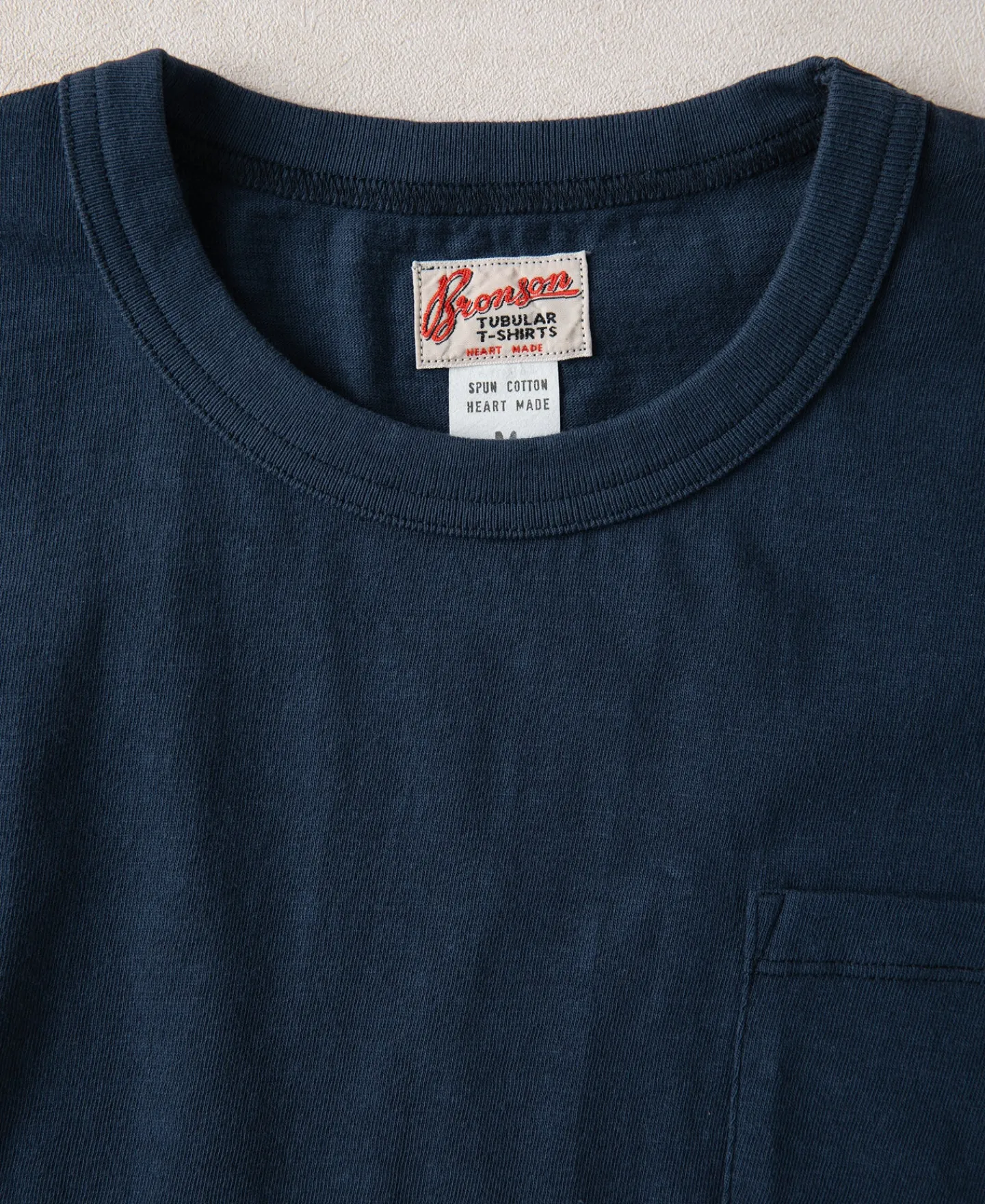 Best Loopwheel Tubular Slub Cotton Pocket T-Shirt - Indigo Short Sleeve T-Shirts | T-shirts