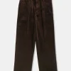 Sale Lot 840 9.5 Wale 1940s Corduroy Work Pants - Dark Brown Pants&trousers