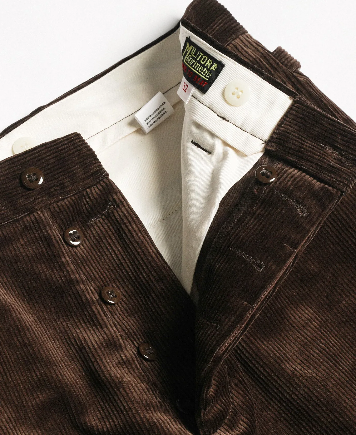 Sale Lot 840 9.5 Wale 1940s Corduroy Work Pants - Dark Brown Pants&trousers