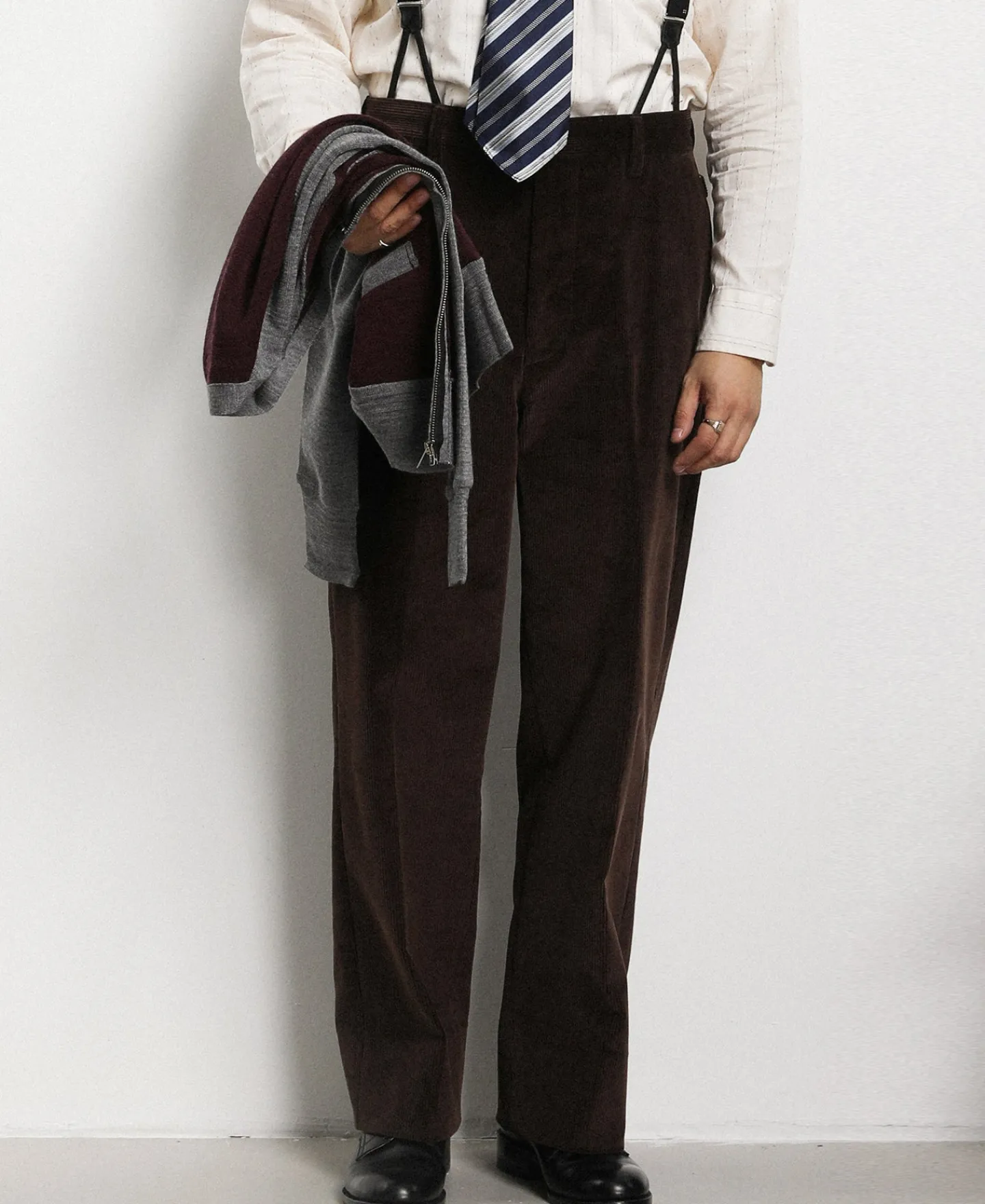 Sale Lot 840 9.5 Wale 1940s Corduroy Work Pants - Dark Brown Pants&trousers