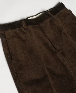 Sale Lot 840 9.5 Wale 1940s Corduroy Work Pants - Dark Brown Pants&trousers
