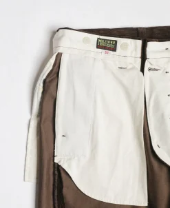 Sale Lot 840 9.5 Wale 1940s Corduroy Work Pants - Dark Brown Pants&trousers