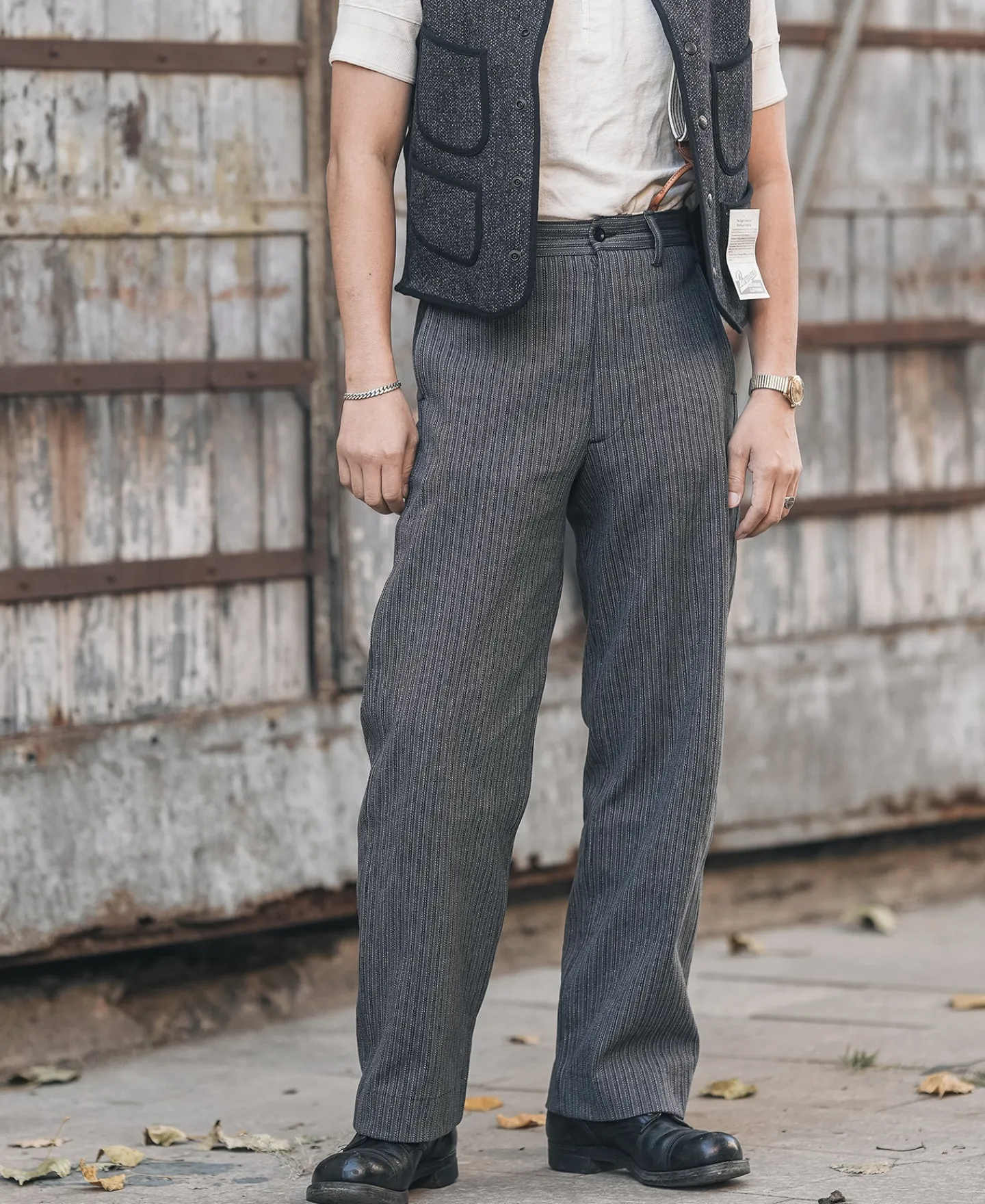 Best Lot 931 Black & Gray Stripe Pants Pants&trousers